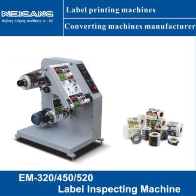 Small Label Sticker Printed Material Inspection Machine for Inpecting Quality