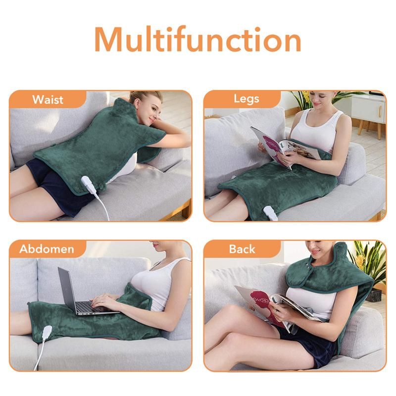 Washable Electric Blanket Overheat Protect Heating Shawl for Back Shoulder Neck Pain Relief Therapy Cape Winter Christmas Gift