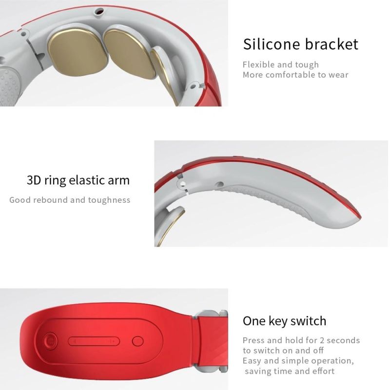 Private Label Portable EMS Intelligent Wireless Smart Electric Pulse Massager Products Shiatsu Shoulder Neck Massager with Heat