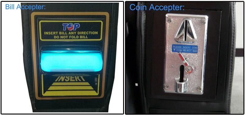 Airport Shopping Mall Commercial Use Bill and Coin Operated Acceptor Vending Massage Chair