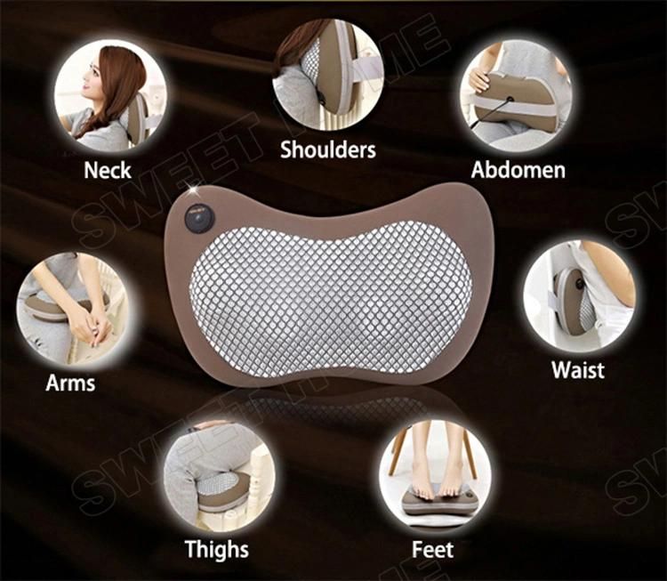 Electric Mini Car Use Infrared Heat Shiatsu Massage Neck Pillow