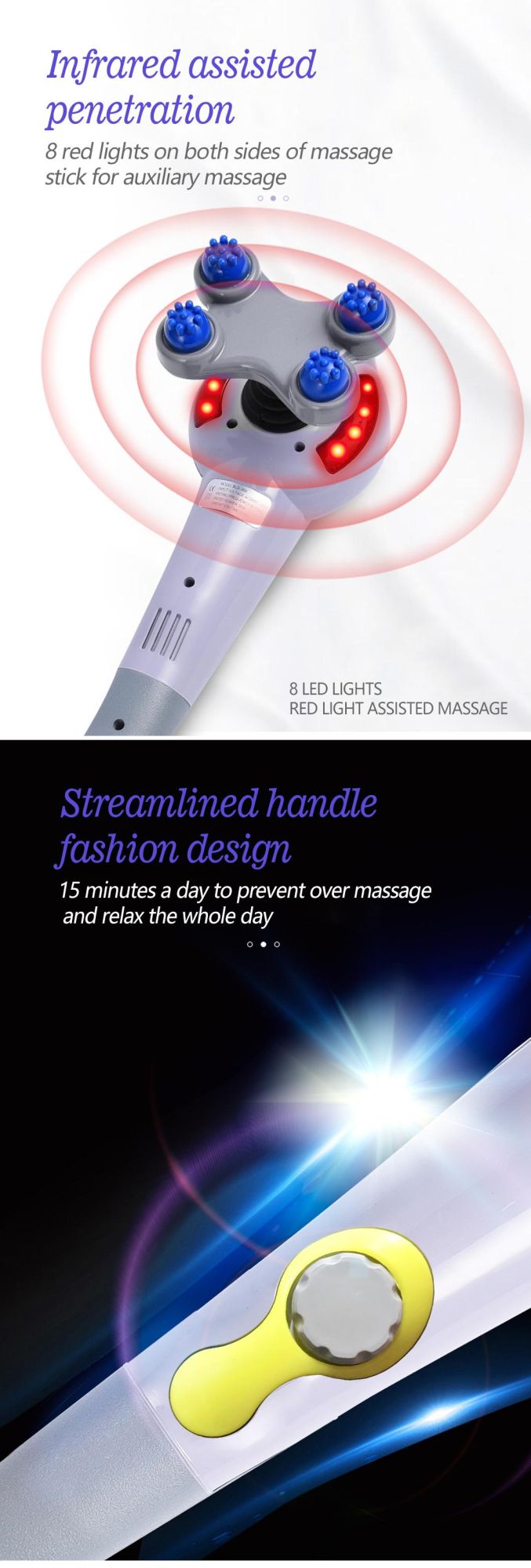 2020 Newest Design Far Infrared 8 In1 Magic Massage Hammer Cheap Body Massager