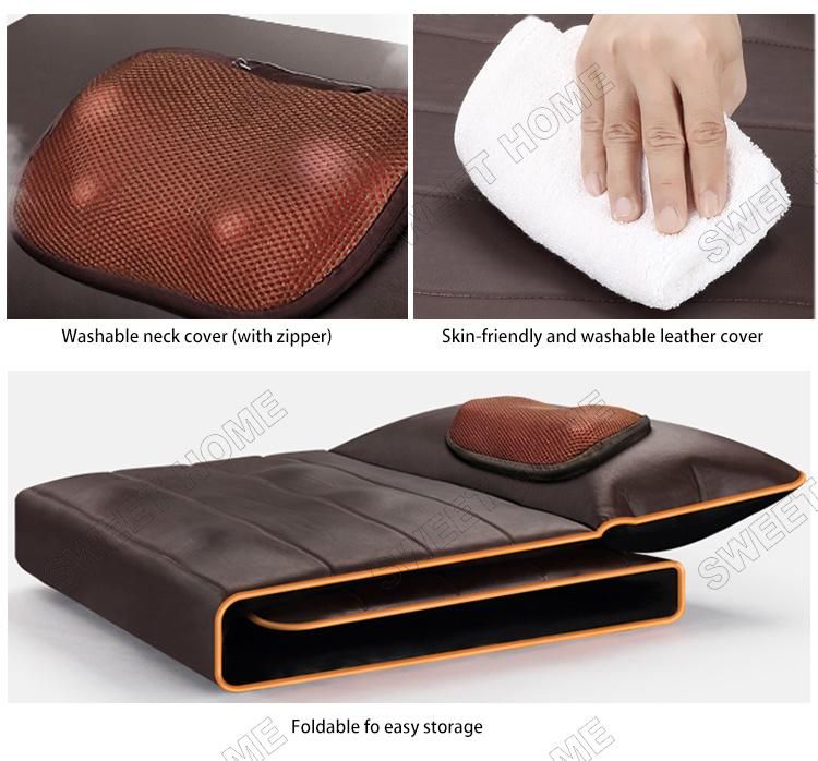 Custom Logo Heated Electric Full Body Massager Mat Neck Lumbar Leg Vibrating Massage Cushion