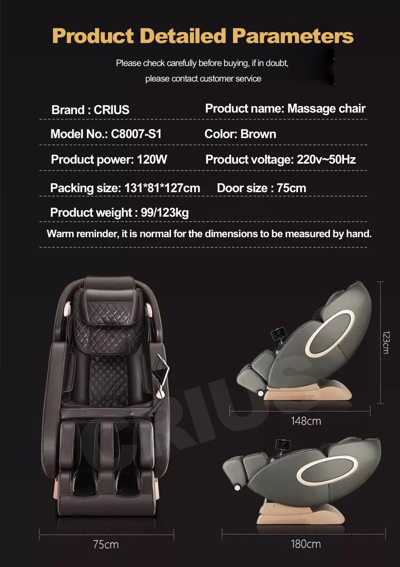 Ningde Crius 4D Zero Gravity Electric Shiatsu Relax 3D Commercial Full Body Massage Chair