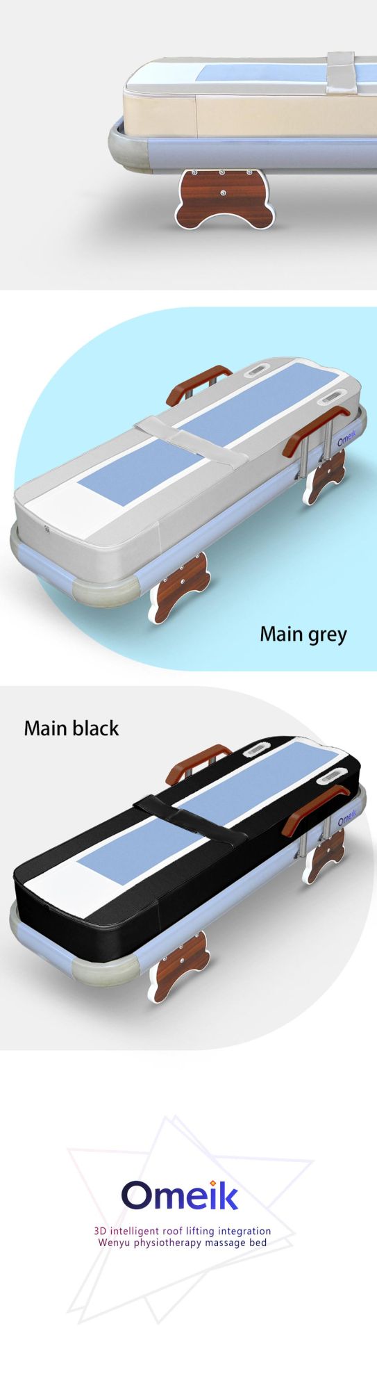 High Quality Far Infrared Carbon Fiber and Jade Stone Heating Therapy Massage Bed for Hospital Medical