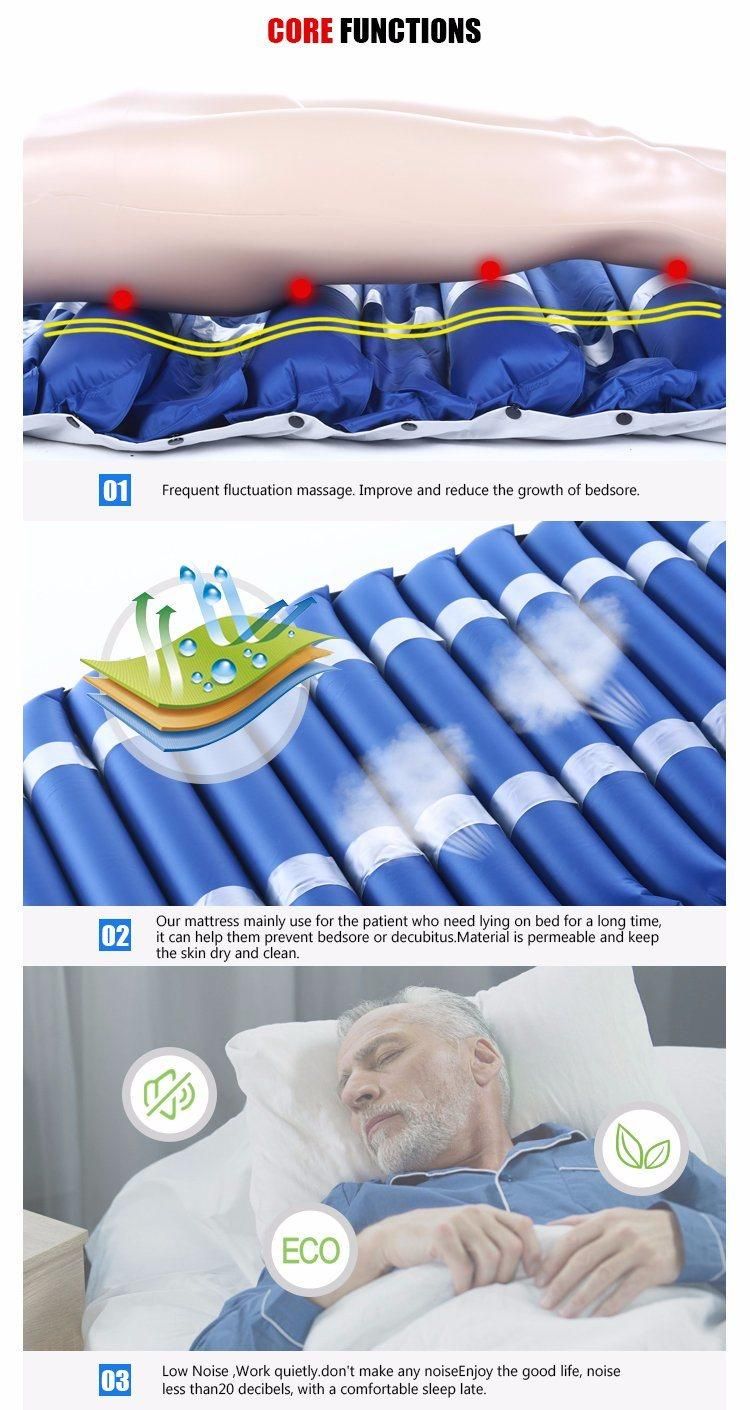 Massage Inflatable Anti-Decubitus Air Mattress Pad with Built-in Pump Hospital Bed Home Care