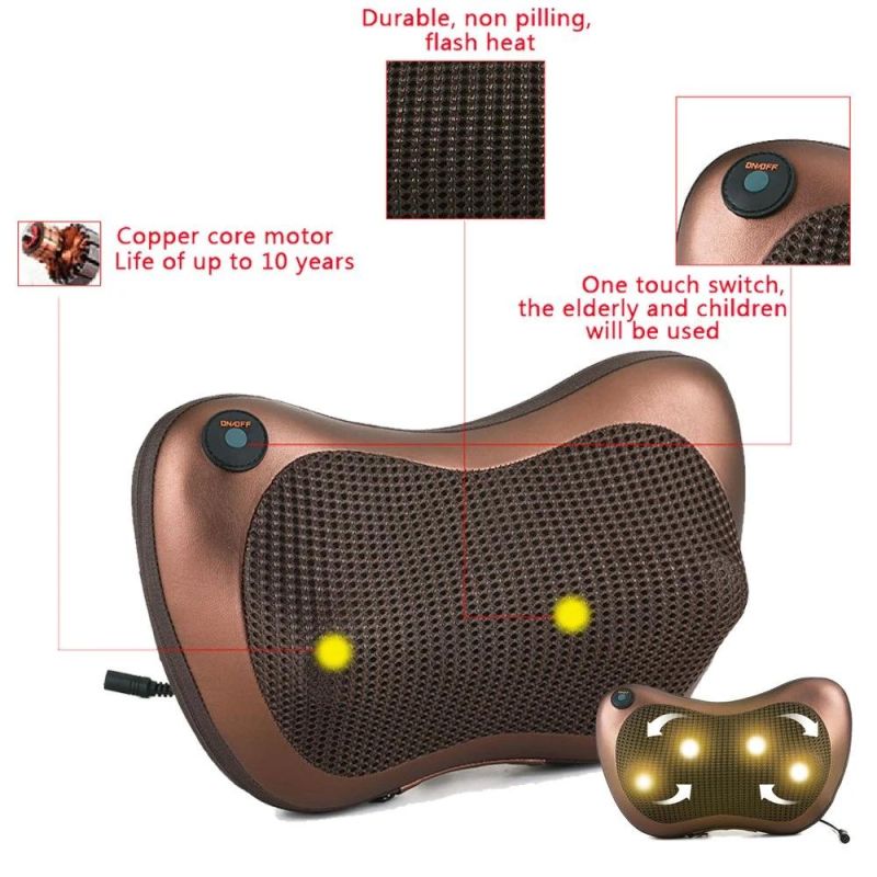 Mini Car Use Neck Shoulder Electric Massage, Relax Shiatsu Rest Wrap Smart Neck Massage Pillow