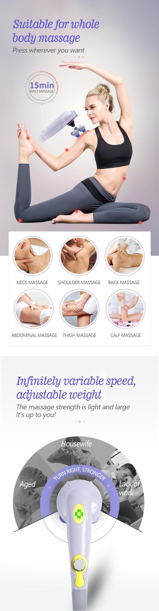 2020 Newest Design Far Infrared 8 In1 Magic Massage Hammer Cheap Body Massager