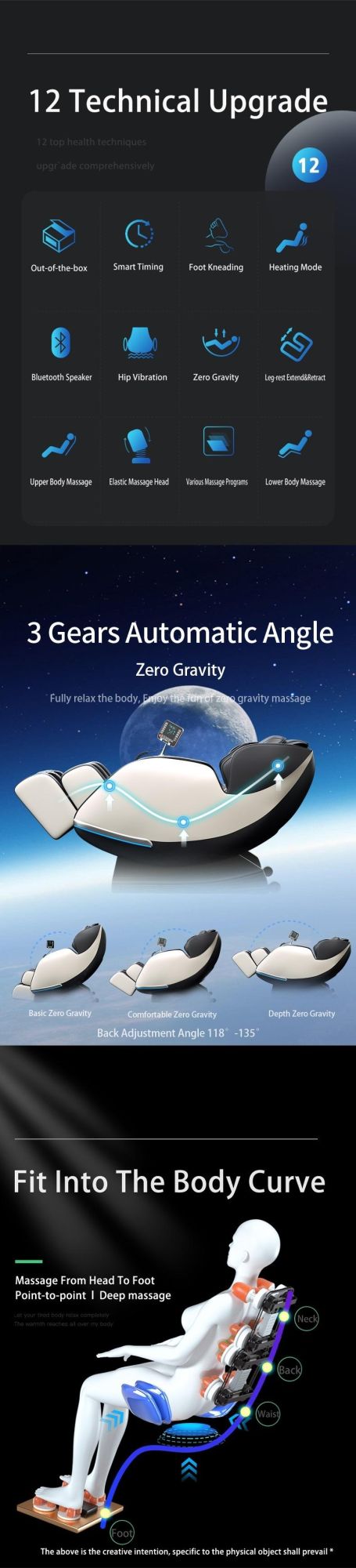 The New Luxury Intelligent Voice Control Massage Chair Zero Gravity Full Body Massager