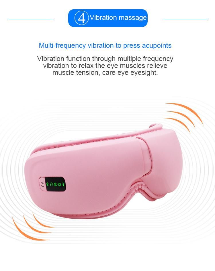 Hot Sale Portable Eye Care Protector Vibrating Relax Eye Massager with Music