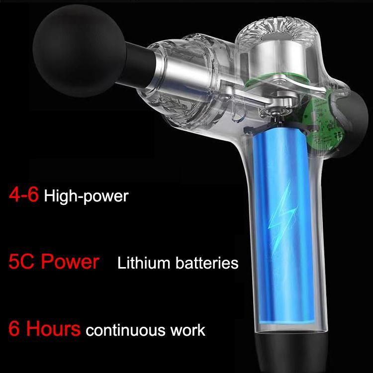 Easy Operated Portable Rechargeable Massage Gun Metal Percussion