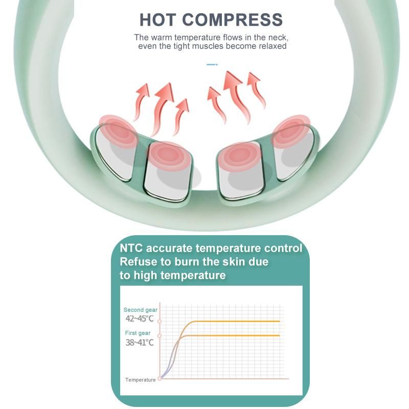Intelligent Neck Massager with Heat, Smart Heated Neck Massager