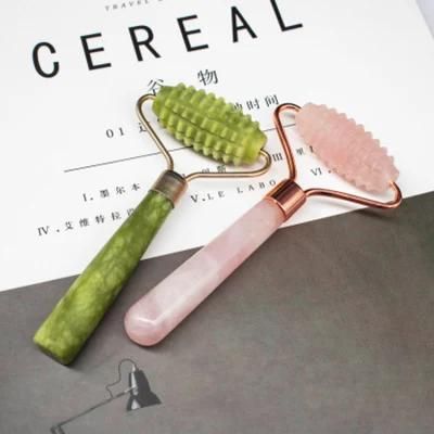 Manufacturer OEM ODM 100% Natural Stone Antiaging Lift Facial Beauty Massage Jade Roller for Face