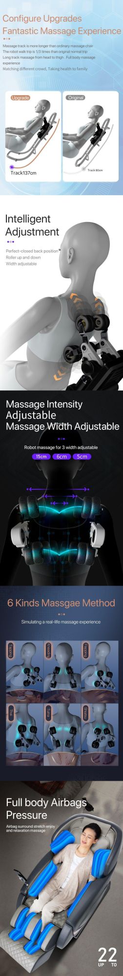 Luxury Royal 4D Zero Gravity for Health Massage Recliner Chair