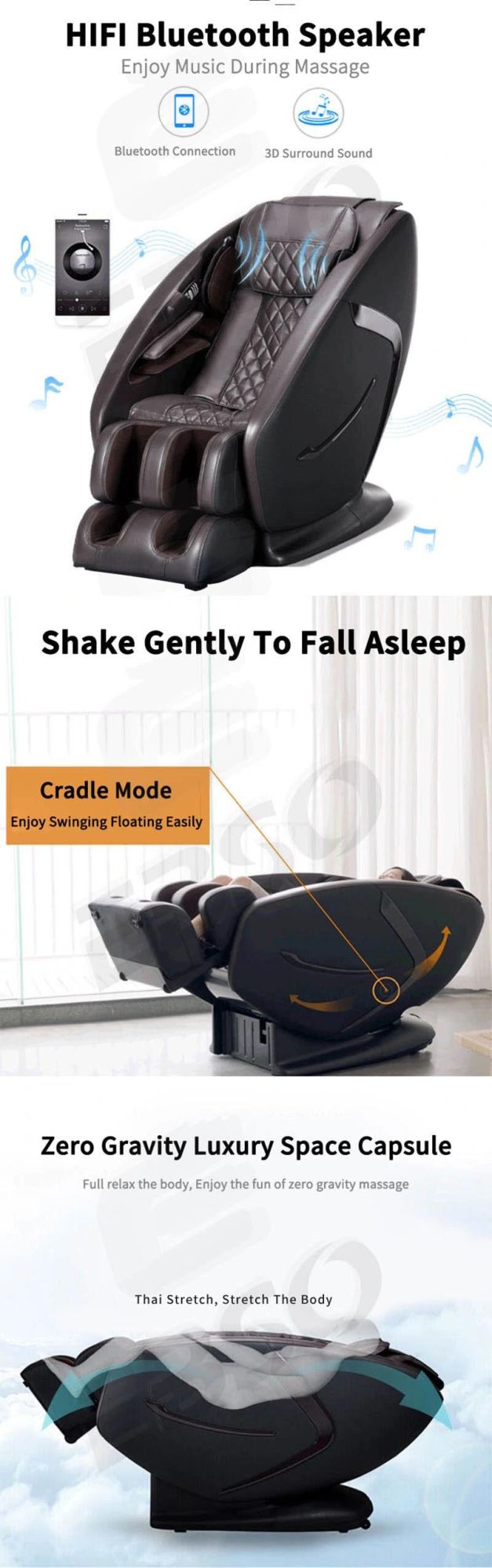 Full Body and Leg Massage Chair with Back Heating Mode