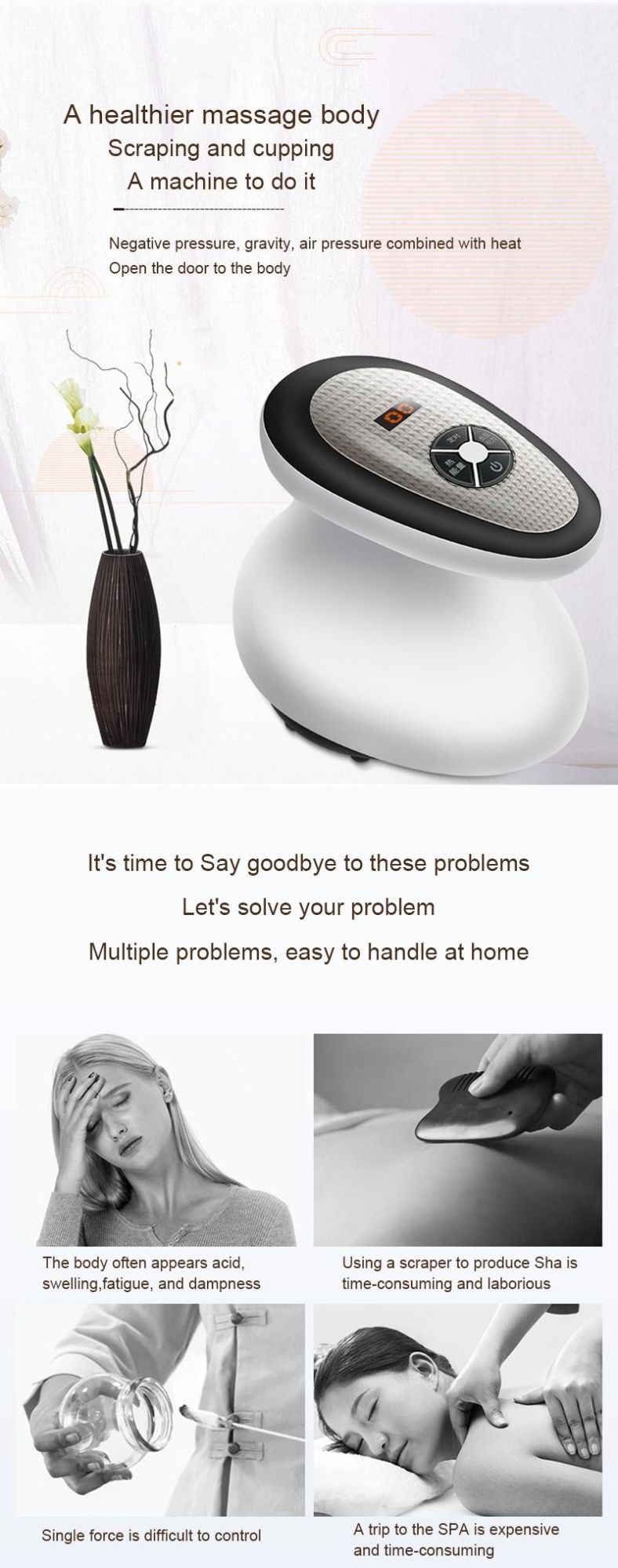 Electric Vibration Body Slimming Anti Cellulite Fat Massager Therapy Machine Massage Producs