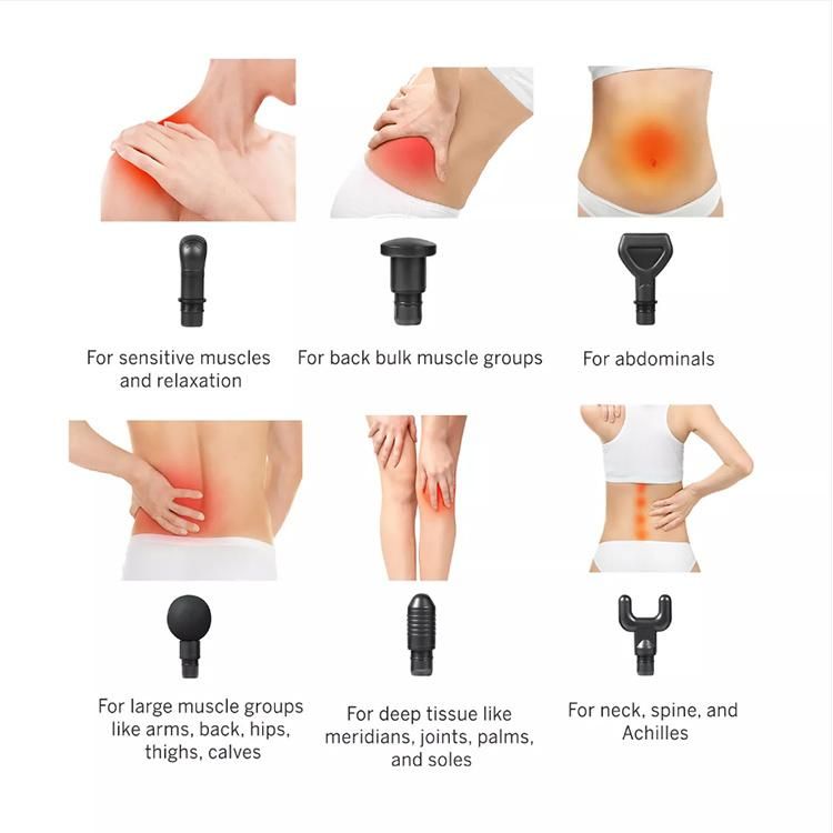 Heat Body Deep Tissue Hand Held Mini Massage Gun Dropshipping Percussion 30 Speed Muscle Massage Gun