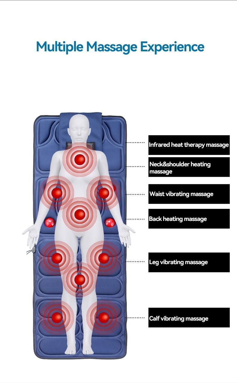 Fangao New Electric Massage Mattress Cushion with Heating and Vibration