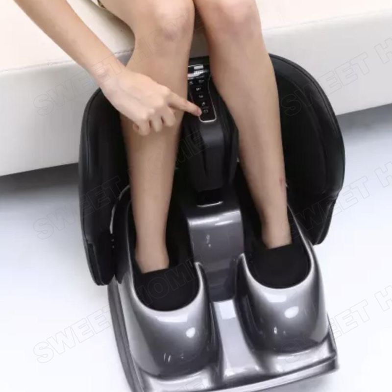 Electric Foldable Air Pressure Roller Feet Massage Machine Shiatsu Kneading Vibrating Foot Calf and Leg Massager with Heating