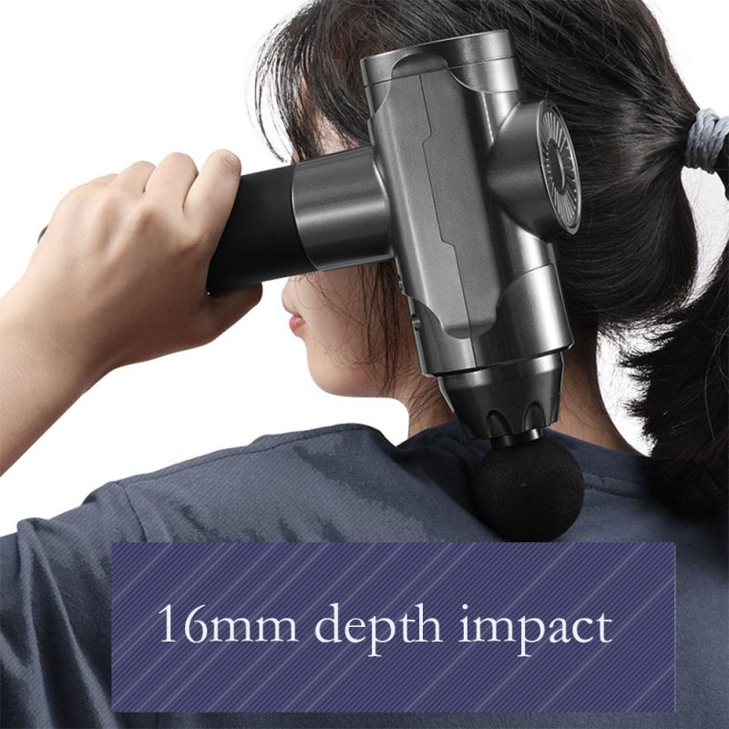 Portable 30 Speeds Massage Gun Best Cordless Handle Sports Electric Booster Impulse Percussion Deep Tissue Vibration Full Body Neck Shoulder Back