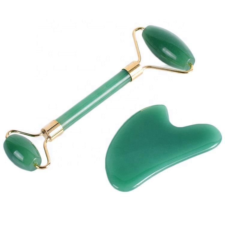 Green Jade Roller Face Massage Roller Jade Guasha