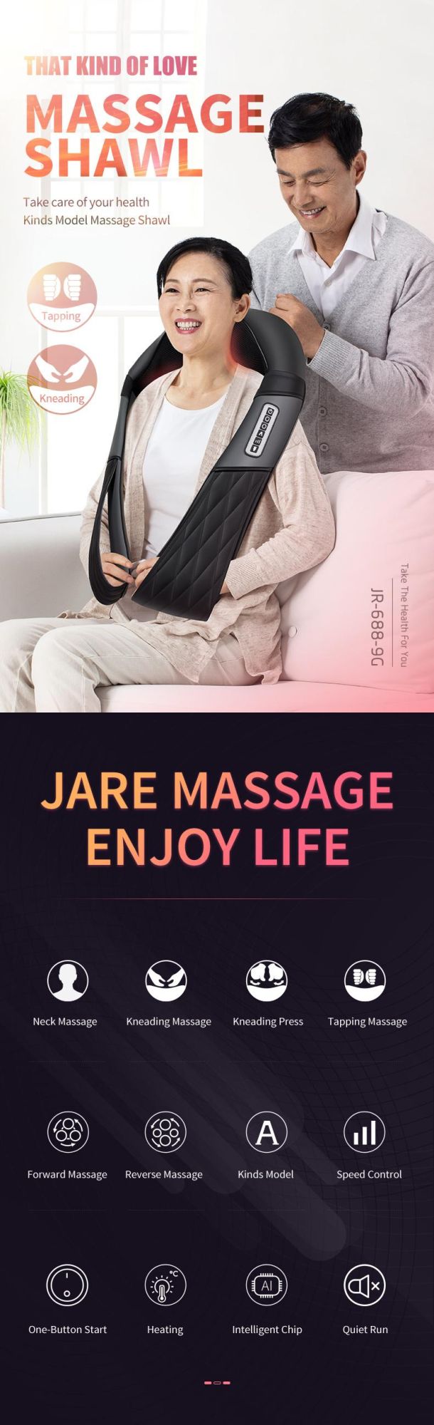 Electric Neck and Shoulder Massager Tapping Massager Shawl