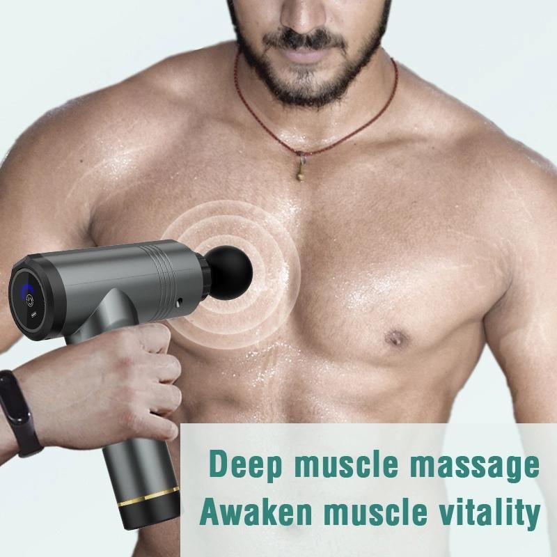 Professional Mini High Frequency Rotating Cordless Body Vibration Massage Gun Fitness Sports Deep Muscle Gun Massager