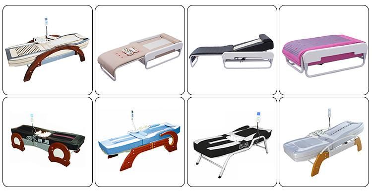 Electric Far Infrared Thermal Dual Tapper Massage Bed Automatic Jade Wooden Luxury Massage Table with Roller Height Regulation