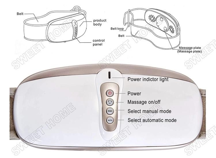 Electric Shiatsu Vibrating Heating Weight Loss Slimming Belt Massager Neck Shoulder Back Belly Full Body Fat Burning Kneading Massage Equipment