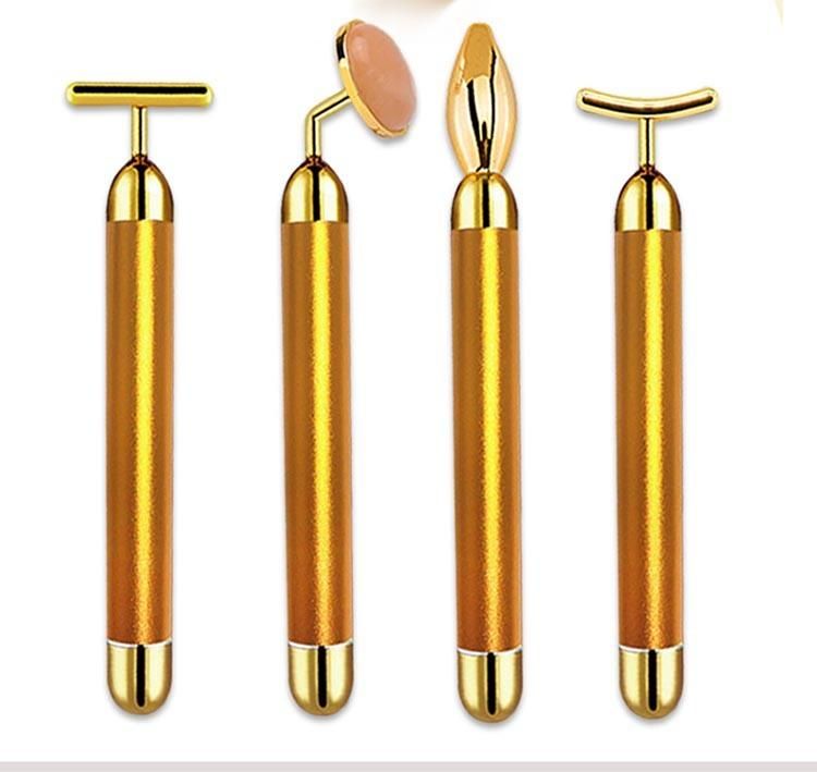 Wholesale 4 in 1 Gold Beauty Care Massage Bar for Eyes Electric Jade Roller Beauty Bar