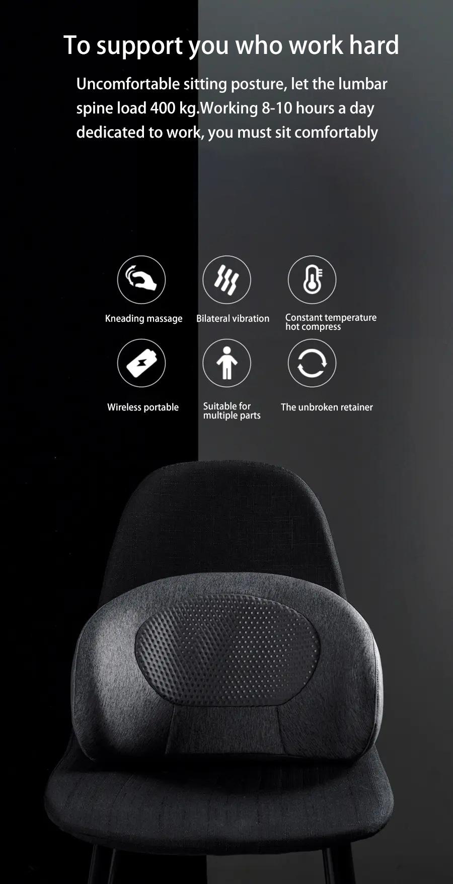 3D Washable Support Auto Chair High Back Cushion