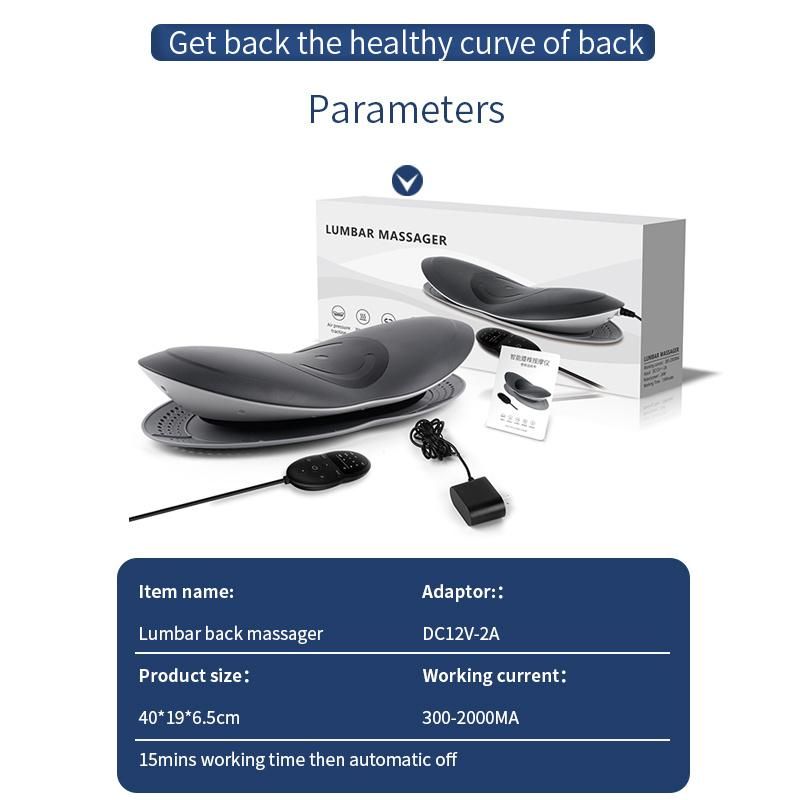 Amazon Hot Sale Lower Back Massager Portable Lumbar Massager for Spine Pain Relief