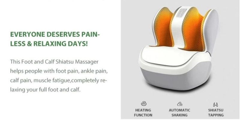 Electric Carbon Fiber Heating Shaking Tapping Shiatsu Foot Massage Machine