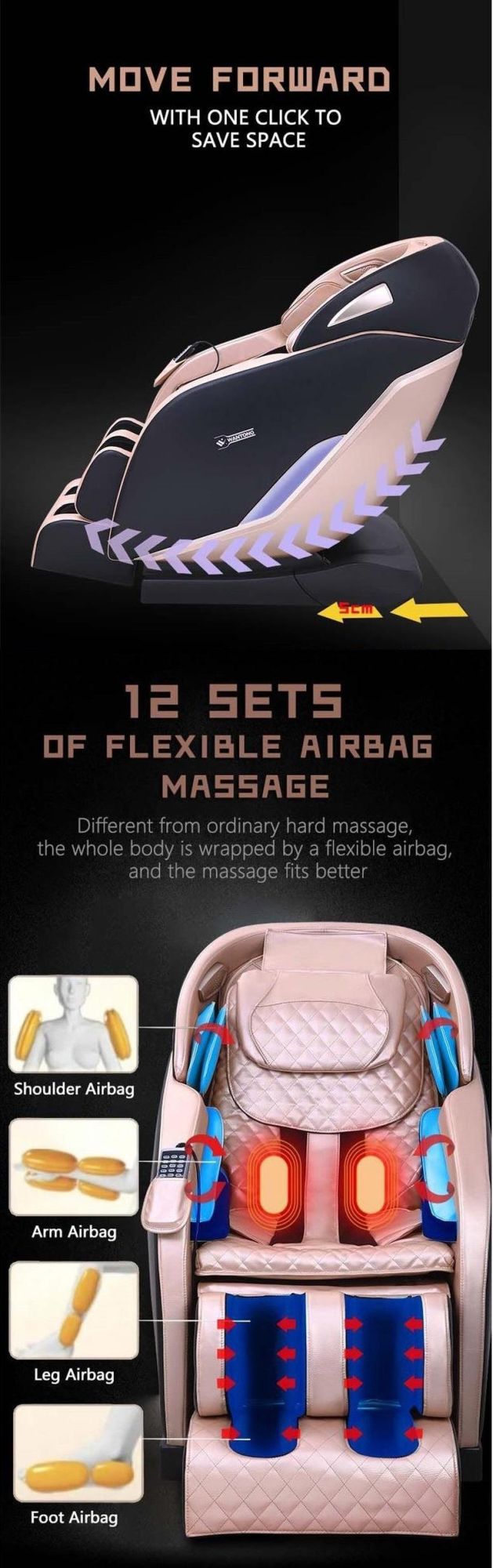 China Manufactures High Quality Body Care Luxury Family Healthcare 3D Shiatsu Massage Chair