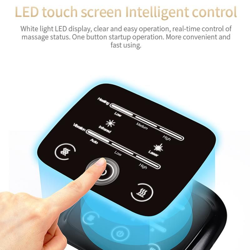 Large LED Screen Cordless Knee Massage Wearable with Heat & Vibration & Timer Electronic Smart Knee Massage Rechargeable for Knee Injury