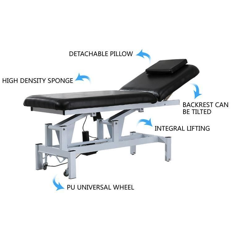 Hochey Medical 2021 New 2 Motors Electric Adjustable Beauty Massage Bed for SPA Salon Tattoos