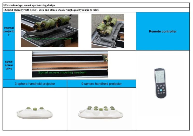 Massage Bed 4 Back Jade Rollers with Automatic Massage Modes