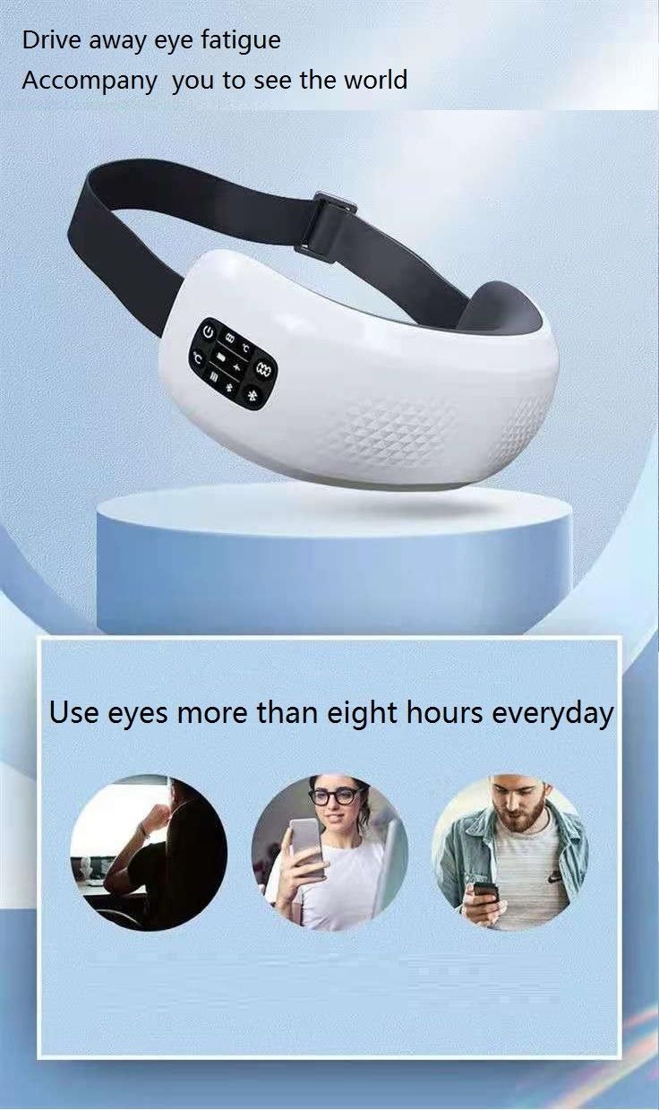 Air Pressure Vibration Digital Eye Massager for Eye Relief Heat Compress Eye Care Mask with Music
