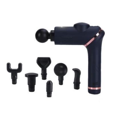 2022 New Arrival Muscle Massage Fascia Gun Wireless Portable Design with 6 Speed Vibration Mode and Massage Heads