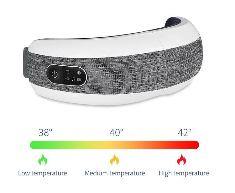 Air Compression, Eye and Temple Massage Therapy with Vibration and Music Eye Massager