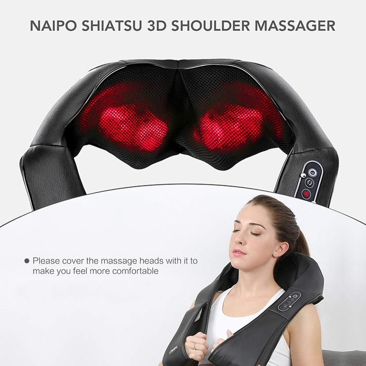 Tapping Neck Unique Collar Shiatsu Shoulder Massager with Heat