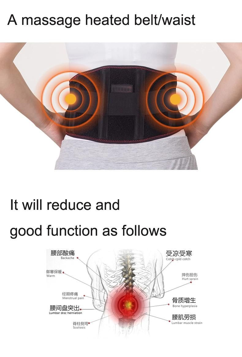 Electric Heated Waist Belt Fat Burning Kneading Adjustable Heating Warm Palace Belt for Women Heated Waist Pad