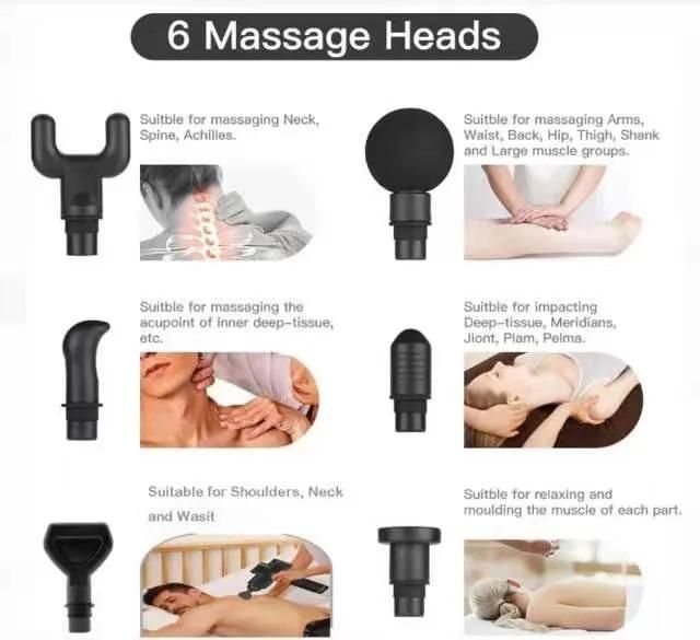 LED Touch Screen Massage Gun Product Equipment Body Massager Vibration Fitness Back Massage Gun