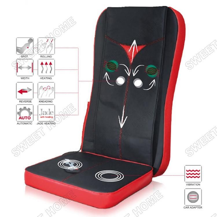 Electric Full Body Care Shiatsu Infrared Heat Jade Stone Massage Cushion