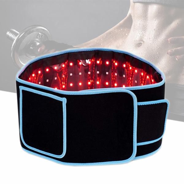 2022 New Flexible Wearable 660nm 850nm Heating Waist Support Belt Heating Physical Therapy Waist Support Belt LED Red & Infrared Light Therapy Belt