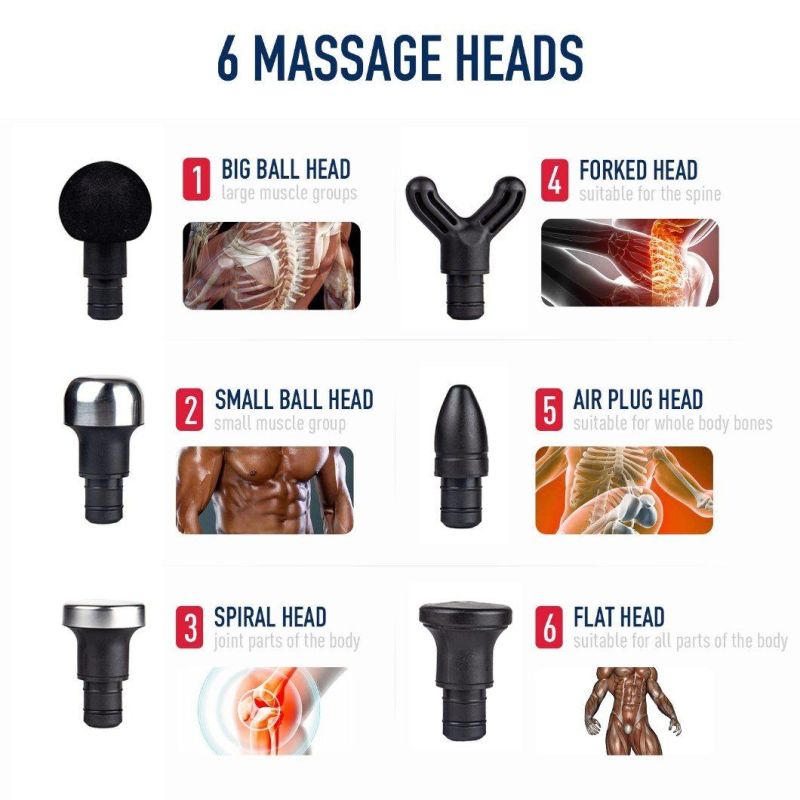 Massage Gun for Athletes Deep Tissue Percussion Muscle Massager Quiet Brushless Motor