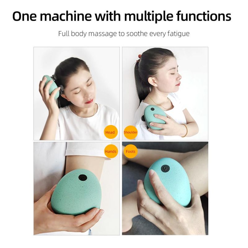 Waterproof Electric Head Massage Wireless Scalp Massager Prevent Hair Loss Body Deep Tissues Kneading Vibrating Hand-Held Comfortable Relief, Mini