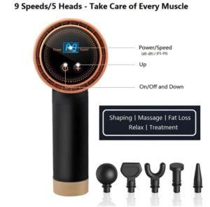 Body Massager Massage Gun Muscle Relaxer Sports 5 Heads Health Care