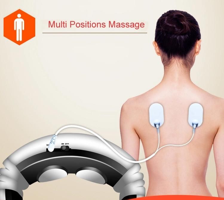 2021 Smart Portable Mini Electric Massage Wireless Physiotherapy Neck Massager with LED Light