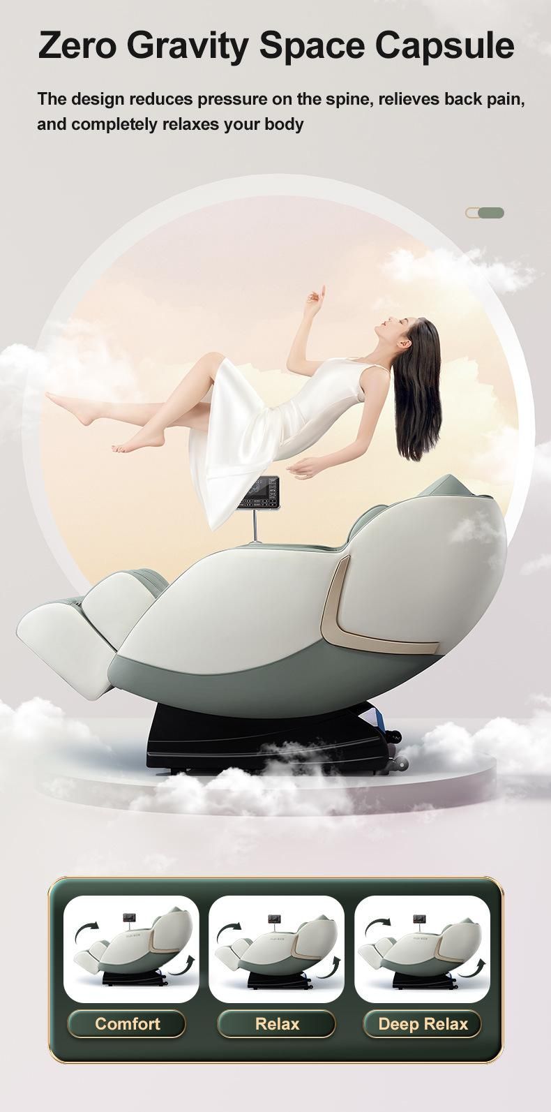 Unique Products to Sell Kursi Pijat 4D Automatic 2022 Shiatsu Massager for Body Chair Dropshipping Pain Relief Massage Chair 3D